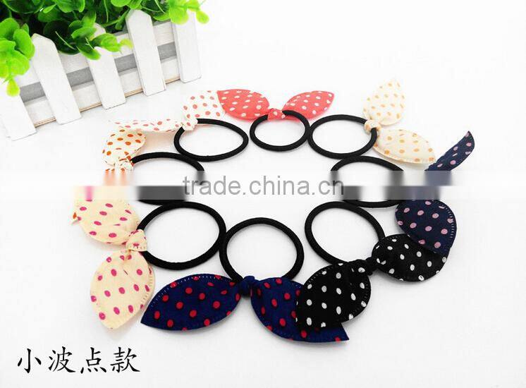 Rabbit ear hair ring kids bows hair ring hair accessories Factory wholesale