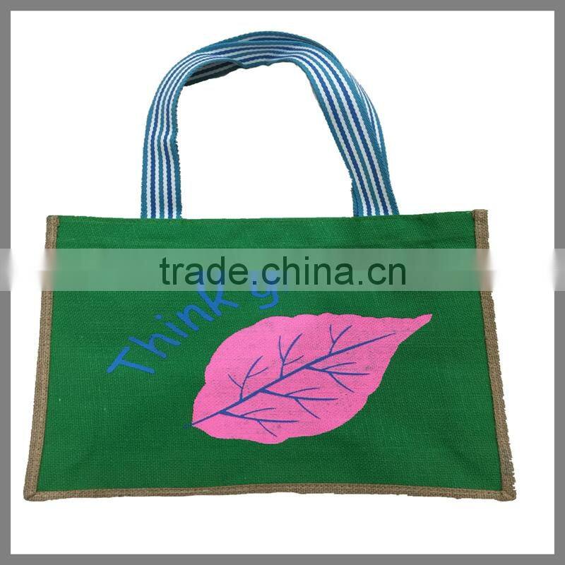 Christmas tote used bag jute fabric recycling sack