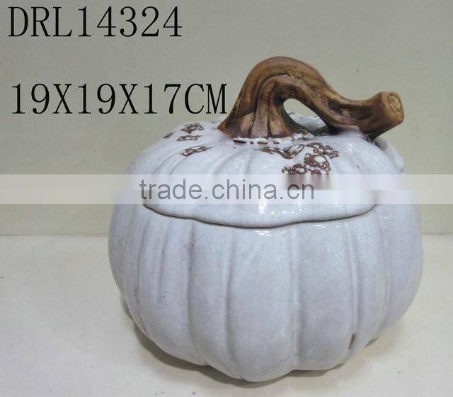 ceramic pumpkin with cover can open festival holloween decorations