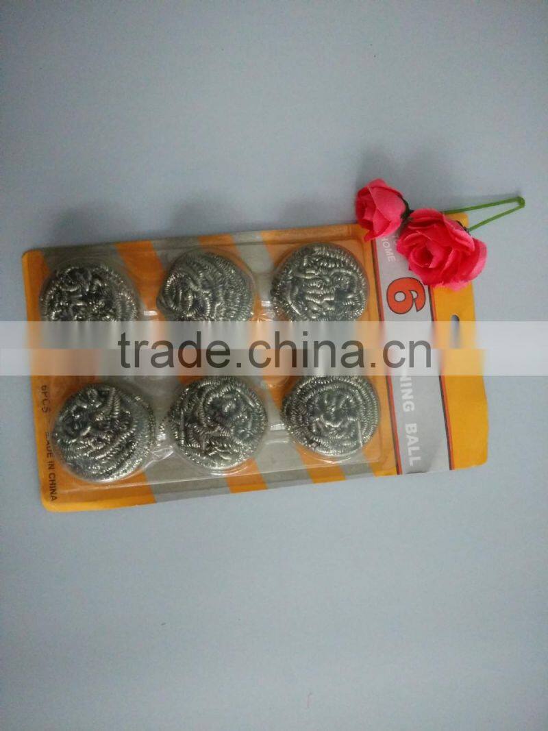 Steel Wool Kitchen Cookwares Scourer Metal Scrubber 4 Pieces/Pack