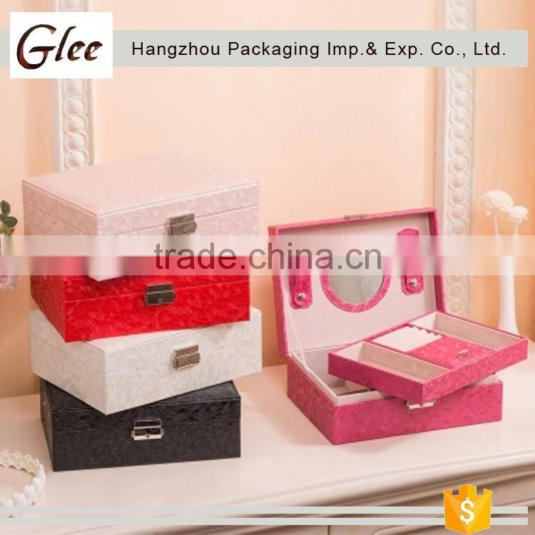 Popular lovely cute custom packaging high quality unique wholesale PU leather jewellery gift box
