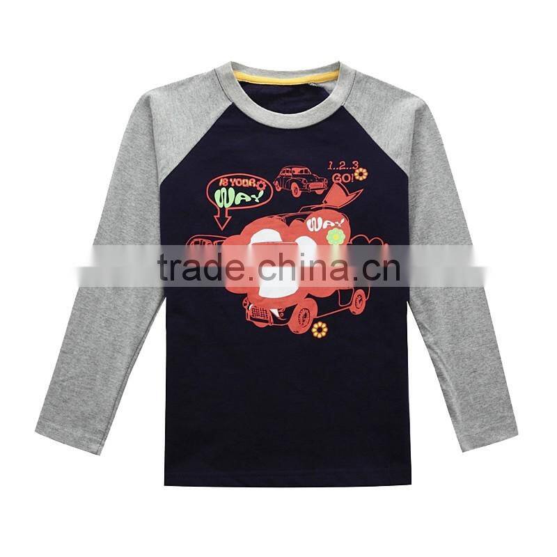 High quality boys long sleeve lovely t shirt clothing custom wholesale in china with 2016 new style