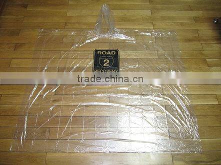 Eco-friendly children disposable plastic raincoat with cute cartoon logo