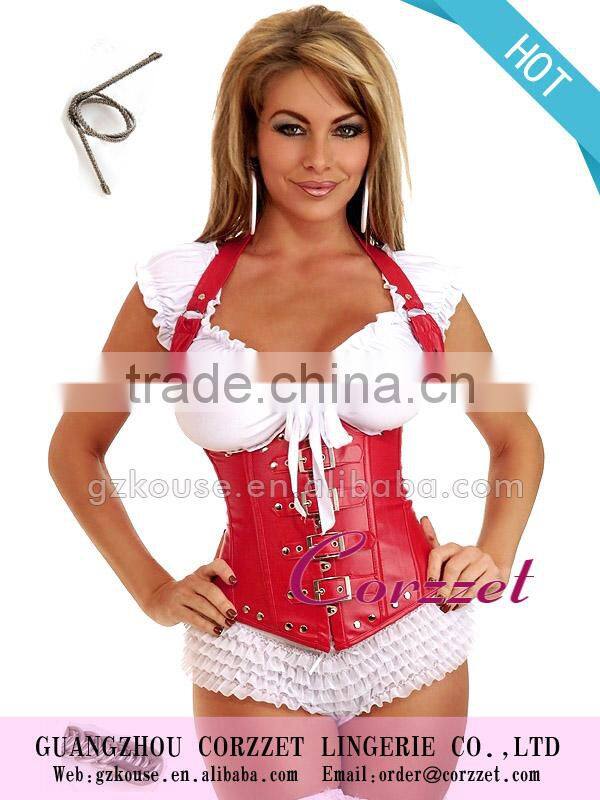 Leather Steel Bone Underbust Cheap Corsets For Sales
