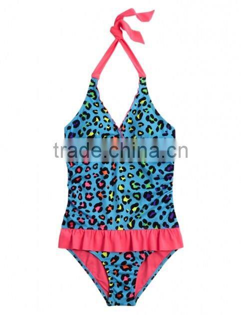 Top quality one piece design dark blue sexy women swimwear