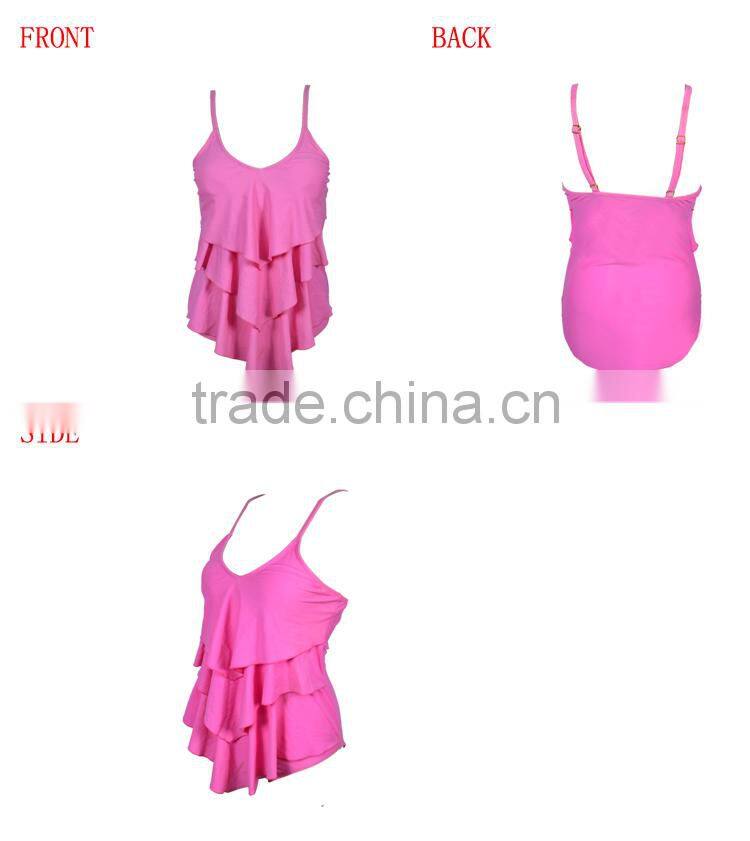 Wholesale Ladies Beautiful high cut Sexy pink One Piece Bathing Suits