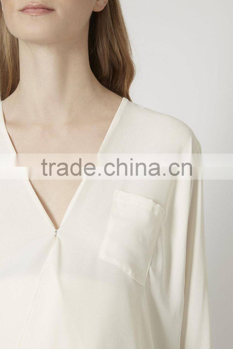 sexy v neck maternity fashion blouses maternity wear with front pocket