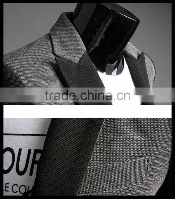 fashion korea style spring casual one button slim tuxedo blazer