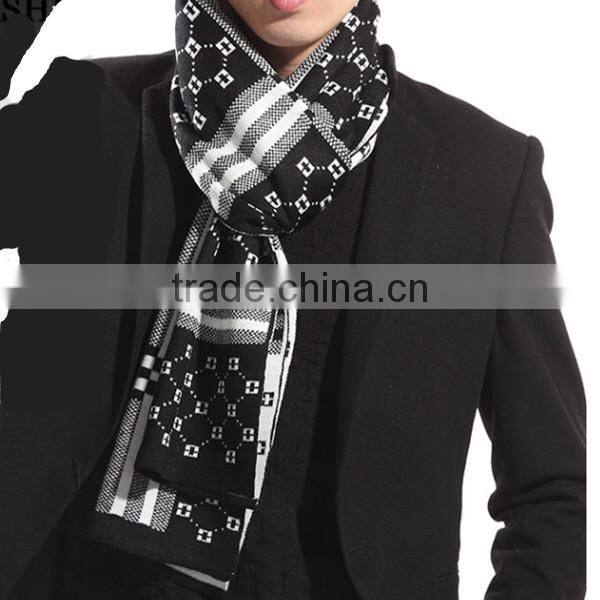1 pc hot sale kintted cheap price spandex European style warm winter floral men scarf