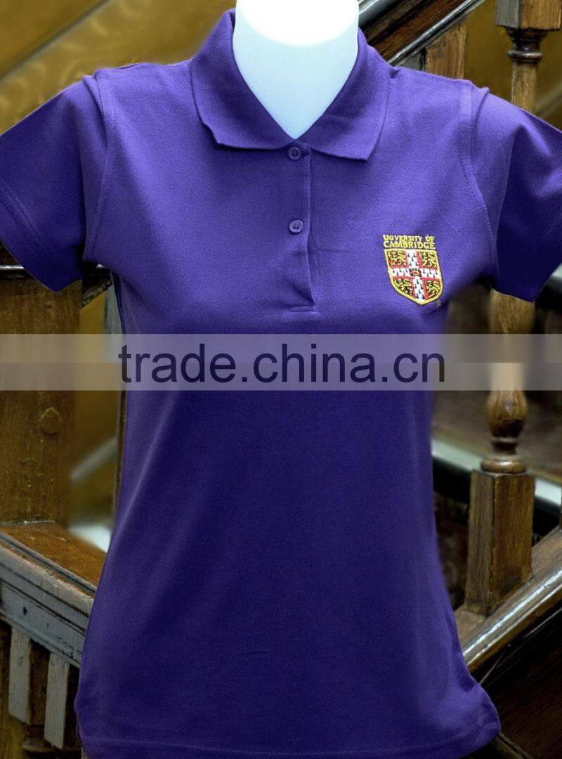 Comfortable polyester cotton short sleeve polo shirt for man and woman