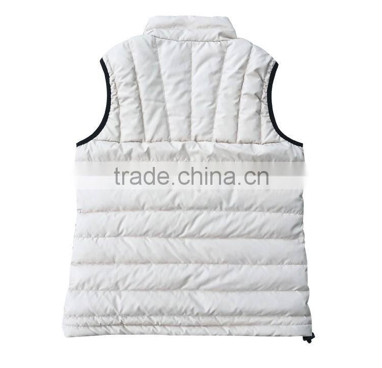 Light weight ferther womens down vest padded puffer vest