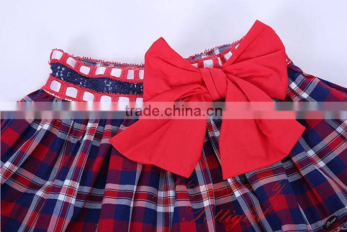 tartan crop top and skirt set spanish baby clothing