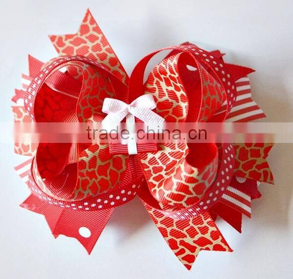 2014 christmas hair bow for kids, baby christmas hair bows