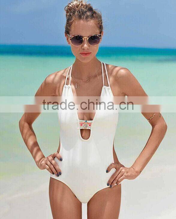 One-Piece new black white Lady fashion swimwear