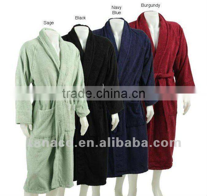 2012 men polyester coral fleece robe(KN-RB-24)