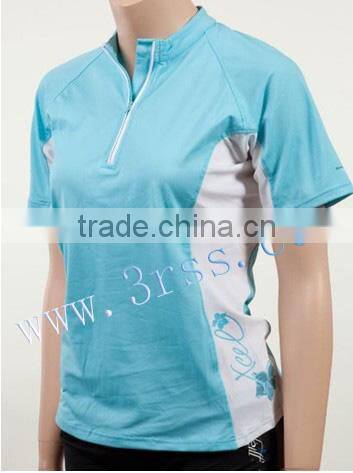 2014 sky blue rash t shirt for lady