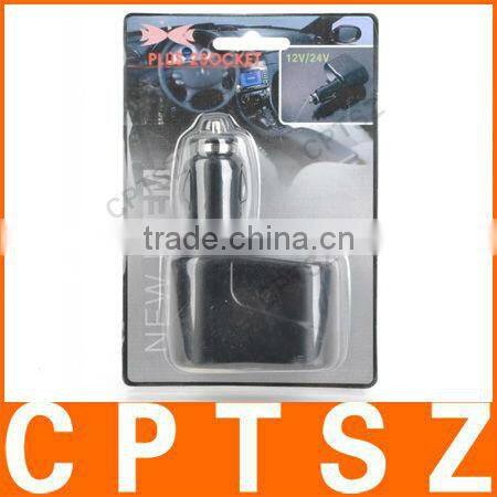 Dual Car Cigarette Sockets Power Adapter