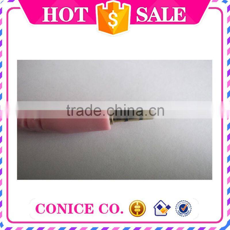 2015 new arrival earphone in ear phone of popular pink color for cell phone girls ear phone