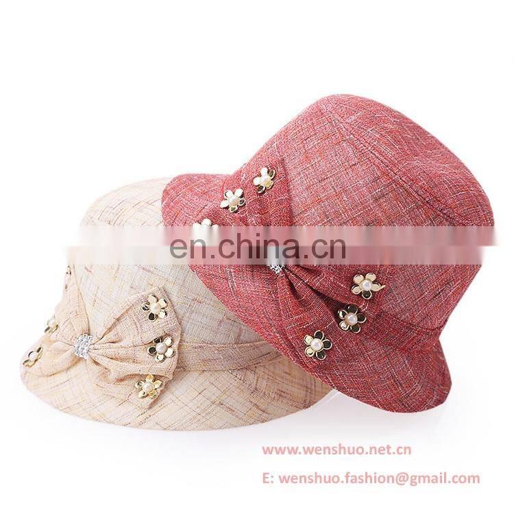 Wholesale Fashion Ladies Linum Equestrian Cap
