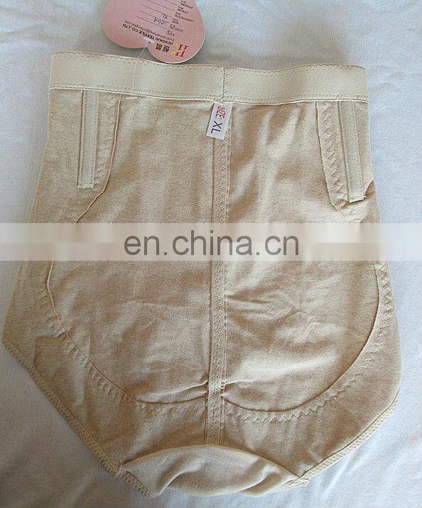 2013 lady underwear hi waist slimming panty shaper with satin detailed