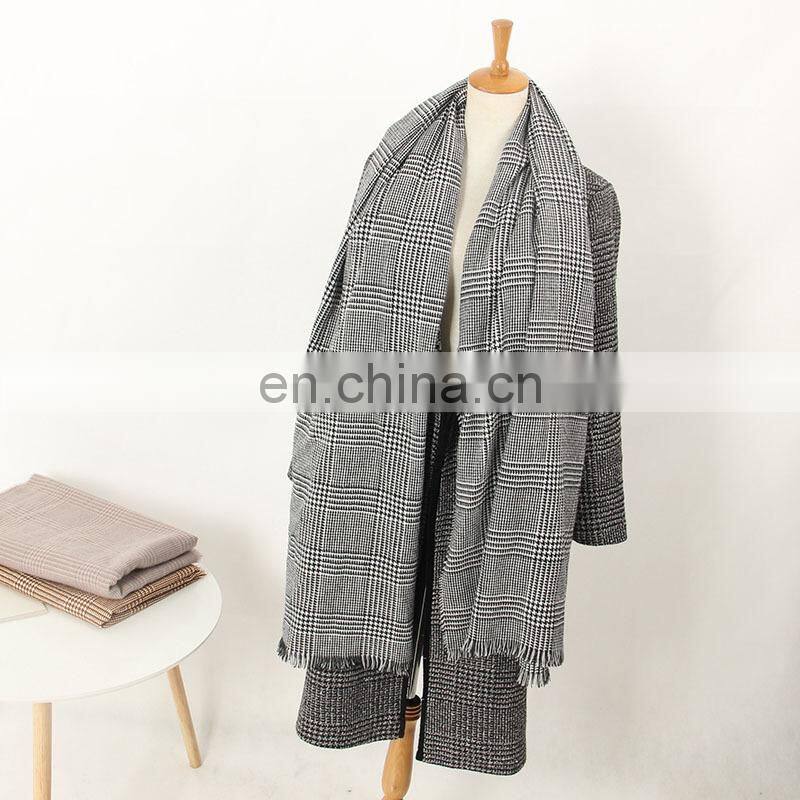 wholesale new style fashion shawl winter warm acrylic blanket women cashmere merino wool scarf