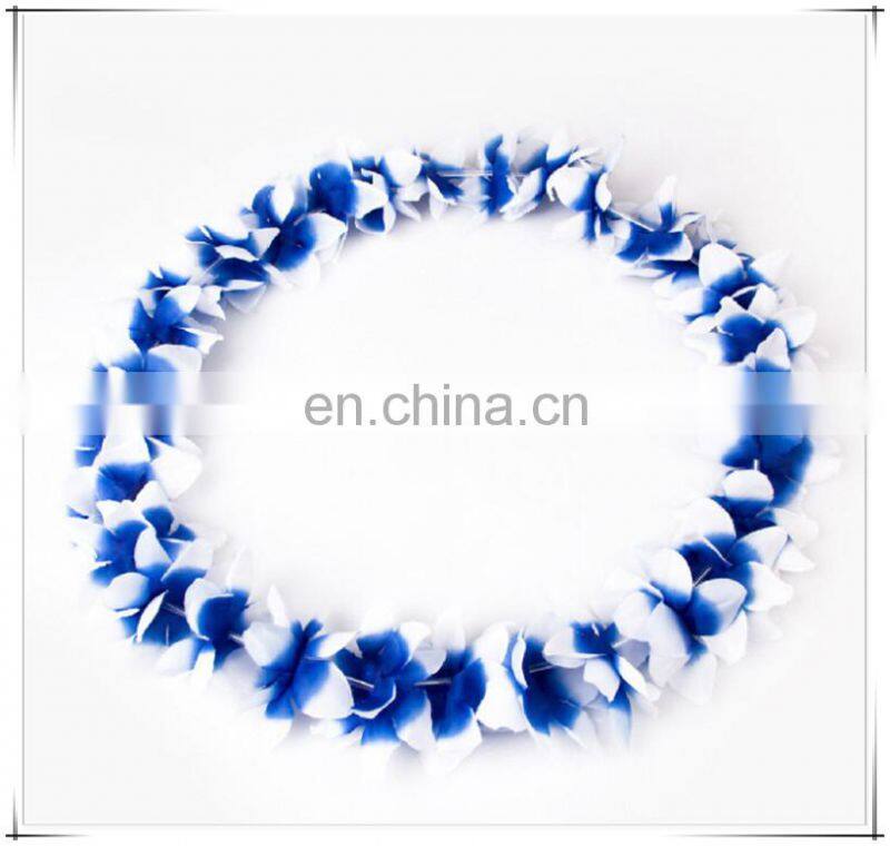 Blue Hawaiian Flower Lei Wedding Flower Garlands Flower Strings Decoration