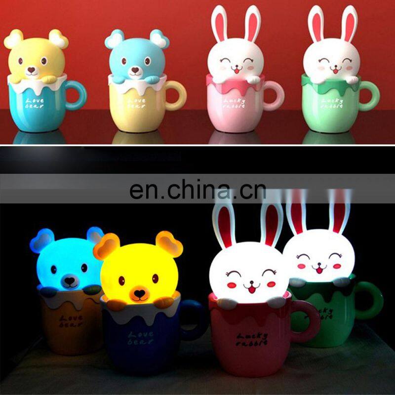 Hot sale USB rechargeable Cup Cartoon Table Lamp usb charger table lamp funky table lamps