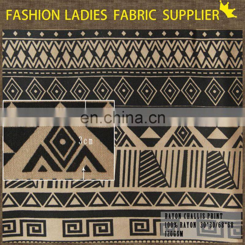 casual design suppliers pajamas making fabric rayon printed challis fabric