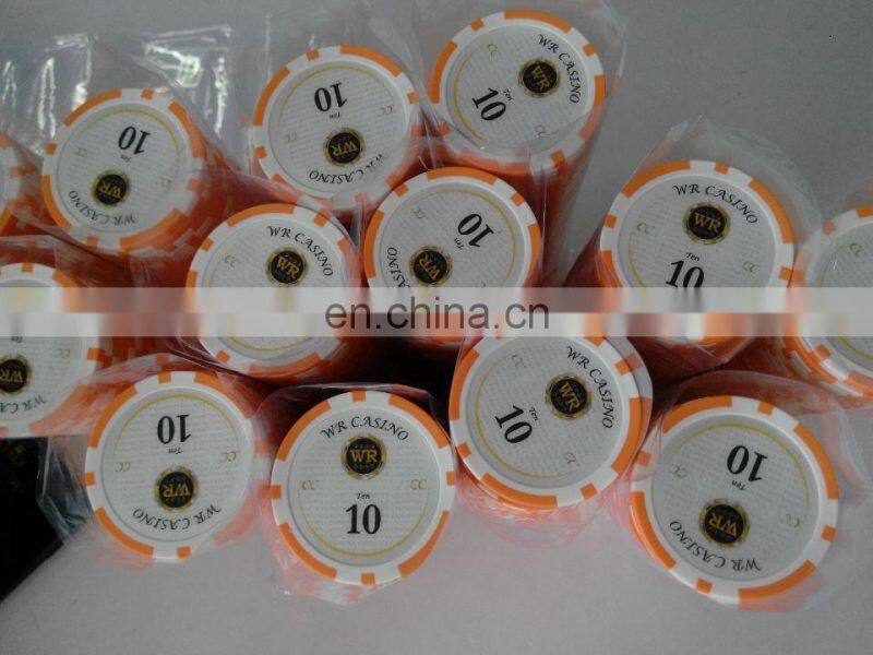 promotional ceramic casino chips wholesale/ ceramic chips with printing logo