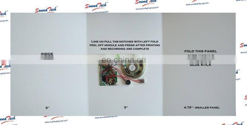 Logic IC type recordable sound chip for greeting card