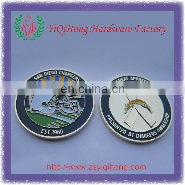 US die struck enamel metal challenge coin