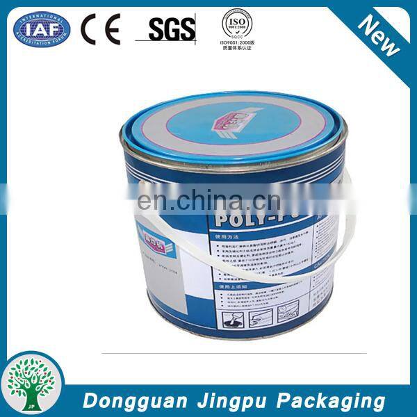 Customized round clear paint can with tin lid