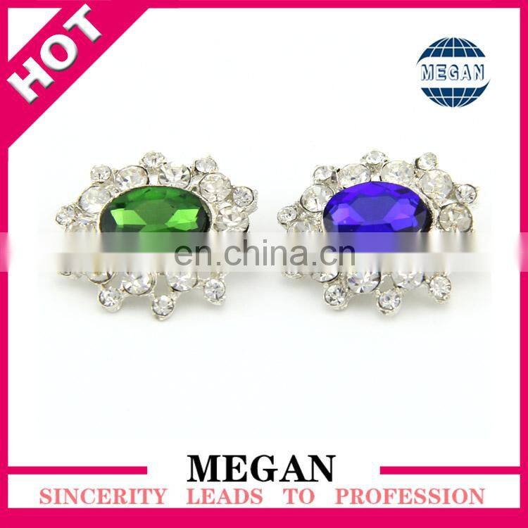 wholesale top quality large fashion metal rhinestone button
