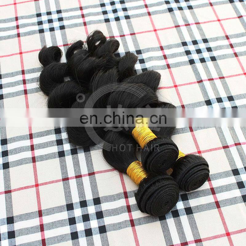 grade 6A virgin human loose wave hair extensions dyeable human virgin remy hair extension