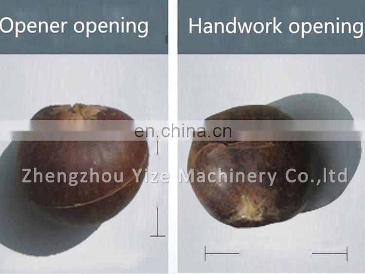 Double Chain Plate Electrical Chestnut Opening Machine Chestnut Shell Breaker Machine