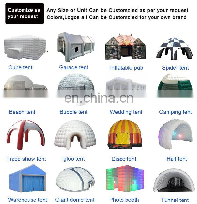 Commercial Black Portable Inflatable Tube Kiosk Blow up Booth Inflatable Cube Party Tent