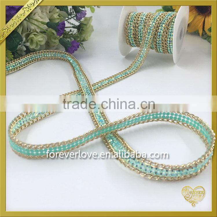 2016 New Arrival Rhinestone Strip Trimming for Garment FHRS-005