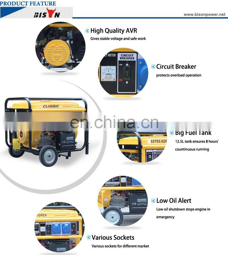 Chinese Manufacturer 7.5kva Gasoline Generators 100% Copper Wire Electric Petrol Generator 192F
