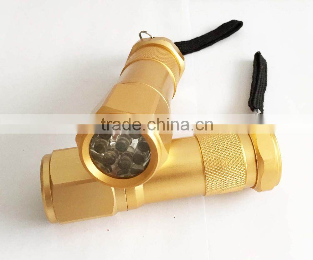 Non- rolling 9led torch flashlight