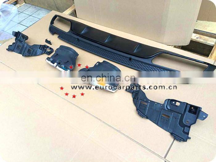 Newest arrival!w205 c63 pp rear diffuser with exhaust tips/muffler fit for c-class w205 c63