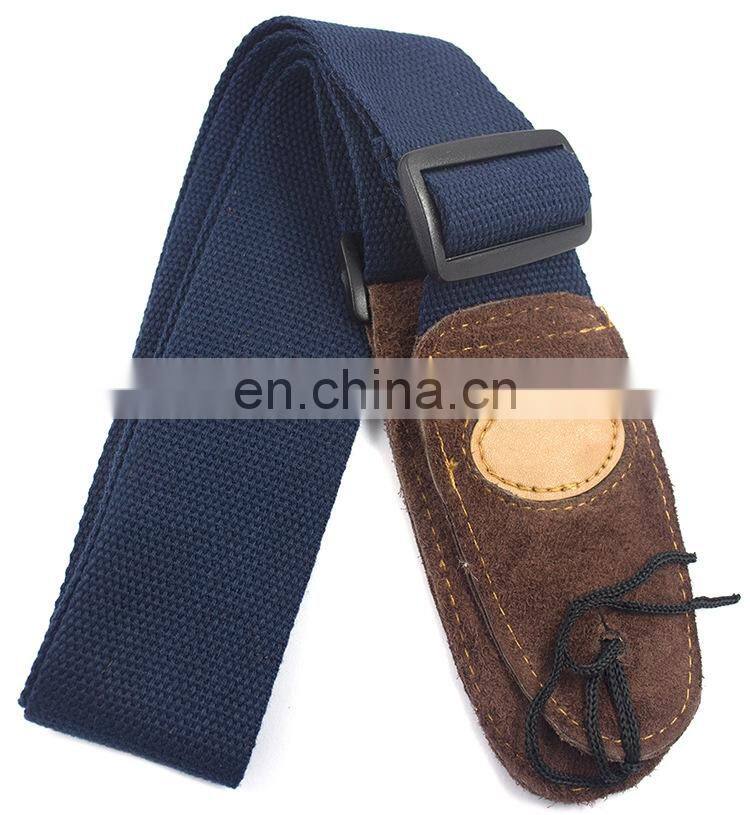 Electric Acoustic Leather Head Guitar Straps Pure Cotton Material