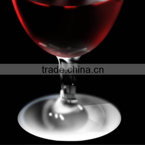 Handmade crystal high quality transparent short stem wine glass