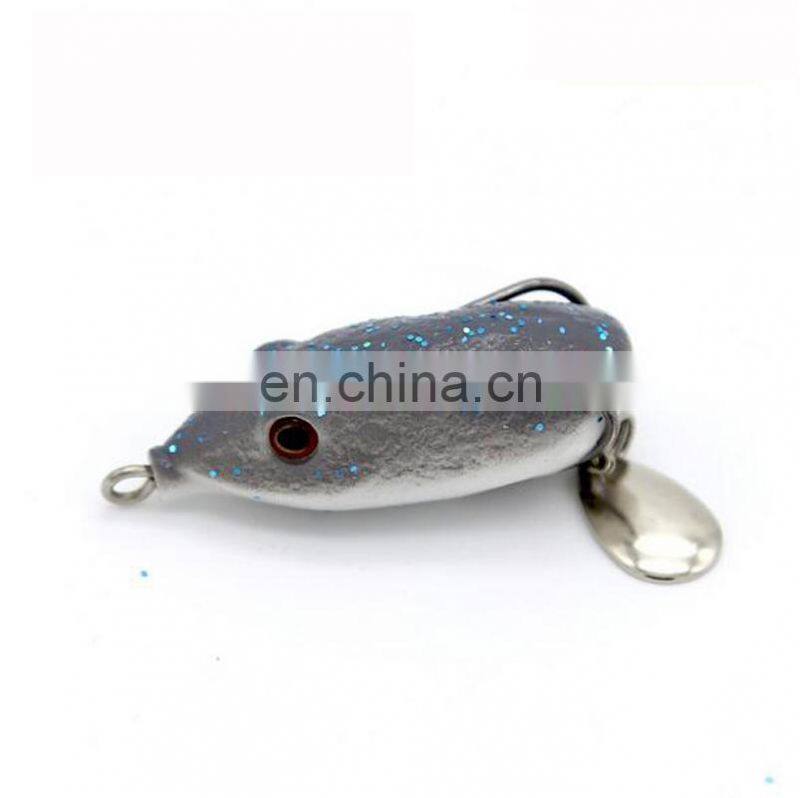 Amazon 4.5cm 7g PVC Box Packaging Frog Lure With Spoon Snakehead Killer cebo de pesca
