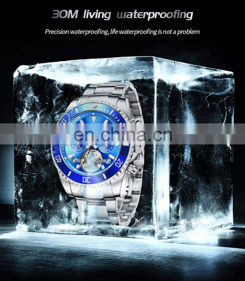 LIGE 8916 Business Watch Men Automatic Mechanical Tourbillon Luxury Fashion Stainless Steel Watches writs watches