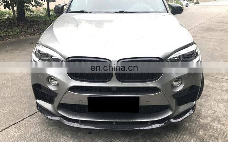Runde Hight Quality Front Spoiler For 15-18 Bmw F85 X5M F86 X6M Carbon Fiber Front Bumper Lip Shovel