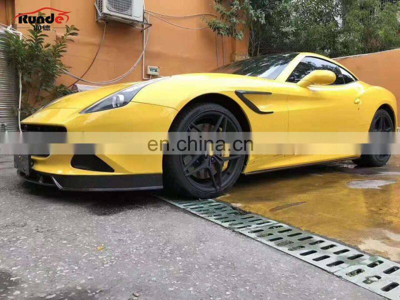 Runde Carbon Fiber Material Auto Car Parts Body Kit With front lip side skirts rear diffuser For Ferrari California T body kit