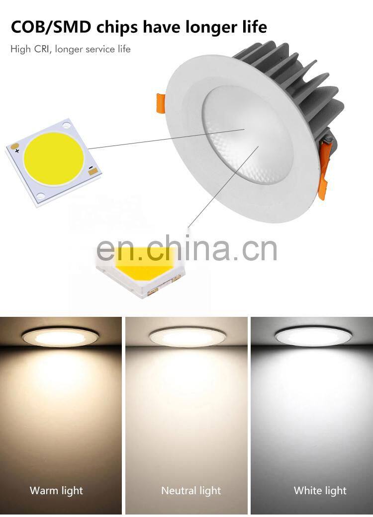 ALLWAY Modern Ceiling Downlight Waterproof Hotel Home 10W 15W 25W 40W 55W Led Down Light
