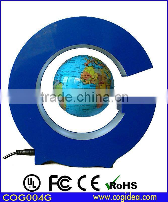 China manufacture desktop floating globe,lighting floating rotating globe for advertising premiums