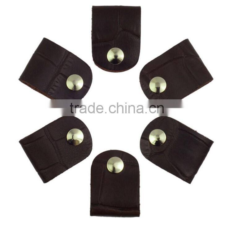 High Quality Gift Genuine Leather CLIPS Cable Tidy Data Cable Storage LEATHER CORD ORANGIZER