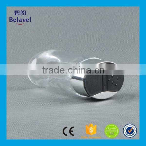125ml clear pepper chili storage jar glass spice bottle with cap